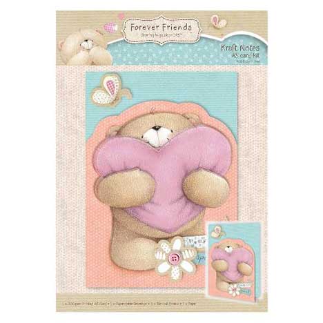 A5 Kraft Notes Forever Friends Decoupage Card Kit